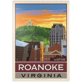 Darstellung des Puzzle Motivs American College Towns: Roanoke, VA - Puzzleteile: 1000