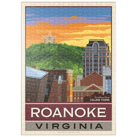 Darstellung des Puzzle Motivs American College Towns: Roanoke, VA - Puzzleteile: 500