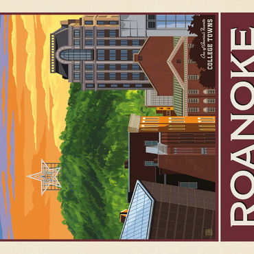 Darstellung des Puzzle Motivs American College Towns: Roanoke, VA 500 Puzzle 3D Modell