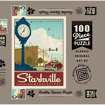 Darstellung des Puzzle Motivs American College Towns: Starkville, MS 100 Puzzle Schachtel 3D Modell