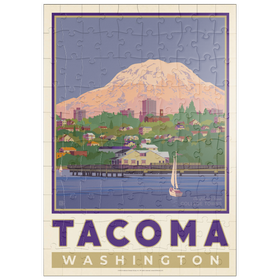 Darstellung des Puzzle Motivs American College Towns: Tacoma, WA - Puzzleteile: 100