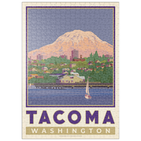 Darstellung des Puzzle Motivs American College Towns: Tacoma, WA - Puzzleteile: 500