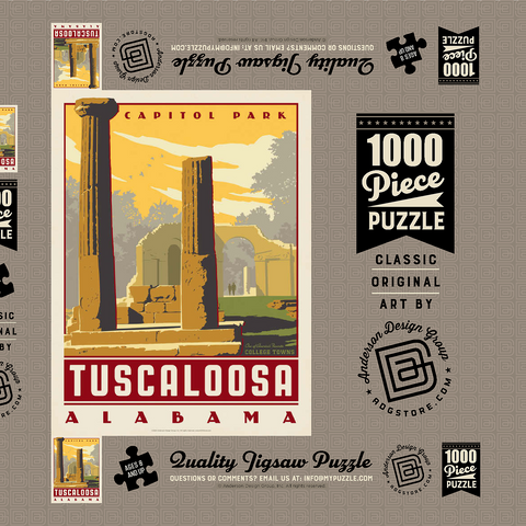 Darstellung des Puzzle Motivs American College Towns: Tuscaloosa, AL American College Towns: Tuscaloosa, AL 1000 Puzzle Schachtel 3D Modell
