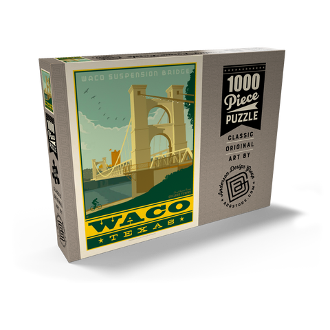 Darstellung des Puzzle Motivs American College Towns: Waco, Texas American College Towns: Waco, Texas 1000 Puzzle Schachtel Ansicht2