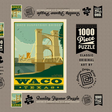 Darstellung des Puzzle Motivs American College Towns: Waco, Texas 1000 Puzzle Schachtel 3D Modell