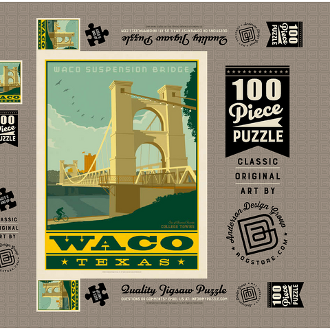 Darstellung des Puzzle Motivs American College Towns: Waco, Texas American College Towns: Waco, Texas 100 Puzzle Schachtel 3D Modell