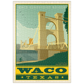 Darstellung des Puzzle Motivs American College Towns: Waco, Texas - Puzzleteile: 500