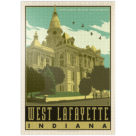 Darstellung des Puzzle-Motivs American College Towns: West Lafayette – Puzzleteile: 1000