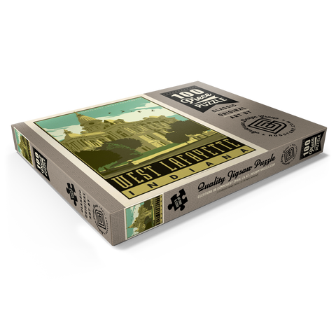 Darstellung des Puzzle Motivs American College Towns: West Lafayette American College Towns: West Lafayette 100 Puzzle Schachtel Ansicht1