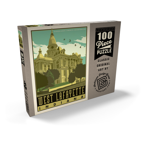 Darstellung des Puzzle Motivs American College Towns: West Lafayette American College Towns: West Lafayette 100 Puzzle Schachtel Ansicht2