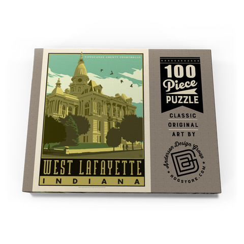 Darstellung des Puzzle Motivs American College Towns: West Lafayette American College Towns: West Lafayette 100 Puzzle Schachtel Ansicht3