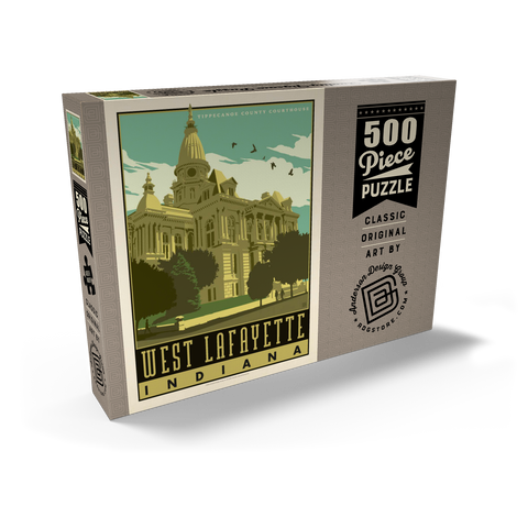Darstellung des Puzzle Motivs American College Towns: West Lafayette American College Towns: West Lafayette 500 Puzzle Schachtel Ansicht2