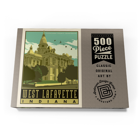 Darstellung des Puzzle Motivs American College Towns: West Lafayette American College Towns: West Lafayette 500 Puzzle Schachtel Ansicht3