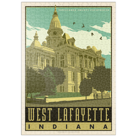 Darstellung des Puzzle Motivs American College Towns: West Lafayette - Puzzleteile: 500