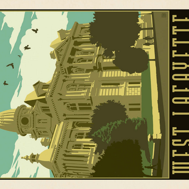 Darstellung des Puzzle Motivs American College Towns: West Lafayette 500 Puzzle 3D Modell