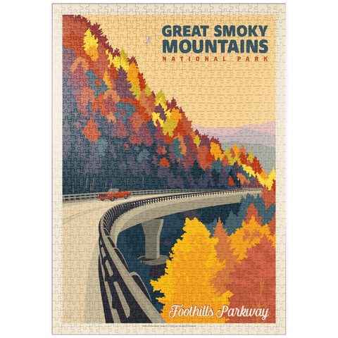 Darstellung des Puzzle Motivs Great Smoky Mountains National Park: Foothills Parkway In The Fall puzzleplate Great Smoky Mountains National Park: Foothills Parkway In The Fall 1000 Puzzle