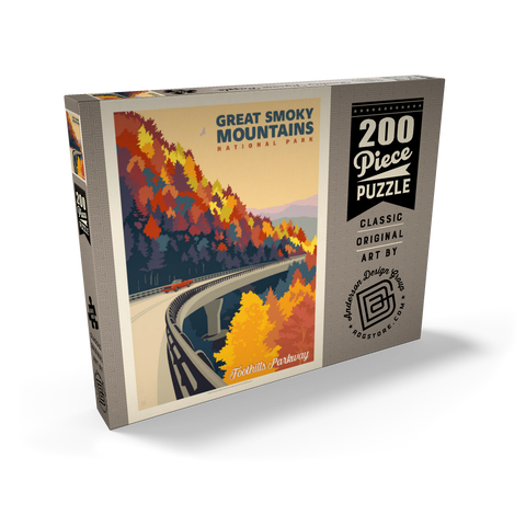 Darstellung des Puzzle Motivs Great Smoky Mountains National Park: Foothills Parkway In The Fall Great Smoky Mountains National Park: Foothills Parkway In The Fall 200 Puzzle Schachtel Ansicht2