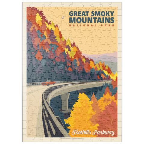 Darstellung des Puzzle Motivs Great Smoky Mountains National Park: Foothills Parkway In The Fall puzzleplate Great Smoky Mountains National Park: Foothills Parkway In The Fall 200 Puzzle