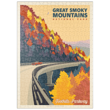 Darstellung des Puzzle Motivs puzzleplate Great Smoky Mountains National Park: Foothills Parkway In The Fall 500 Puzzle