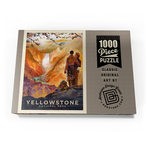 Darstellung des Puzzle Motivs Yellowstone National Park: Yellowstone Falls Yellowstone National Park: Yellowstone Falls 1000 Puzzle Schachtel Ansicht3