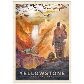 Darstellung des Puzzle Motivs Yellowstone National Park: Yellowstone Falls - Puzzleteile: 100