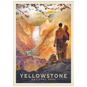 Darstellung des Puzzle Motivs Yellowstone National Park: Yellowstone Falls - Puzzleteile: 500