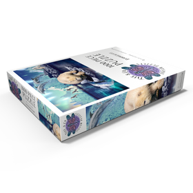 Alternative Darstellung des Puzzle-Motivs Polar Bear and Dolphin, Northern Lights - Random Galaxy – Puzzleteile: 1000
