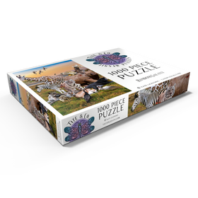 Alternative Darstellung des Puzzle-Motivs African Animals Safari - Random Galaxy – Puzzleteile: 1000