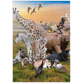 Darstellung des Puzzle-Motivs African Animals Safari - Random Galaxy – Puzzleteile: 1000