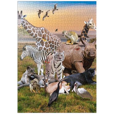 Darstellung des Puzzle Motivs puzzleplate African Animals Safari - Random Galaxy 1000 Puzzle