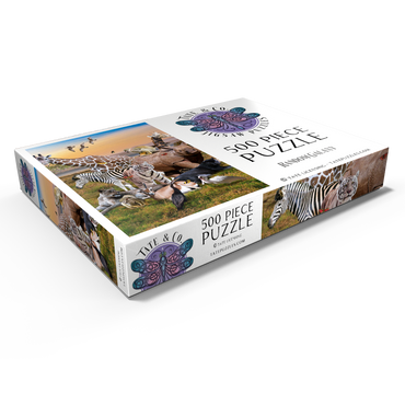 Darstellung des Puzzle Motivs African Animals Safari - Random Galaxy 500 Puzzle Schachtel Ansicht1