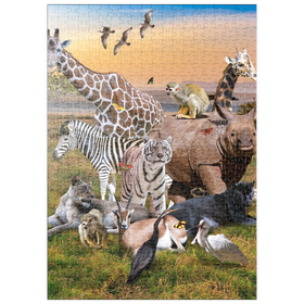 Darstellung des Puzzle-Motivs African Animals Safari - Random Galaxy – Puzzleteile: 500