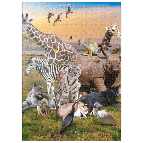 Darstellung des Puzzle Motivs African Animals Safari - Random Galaxy puzzleplate African Animals Safari - Random Galaxy 500 Puzzle