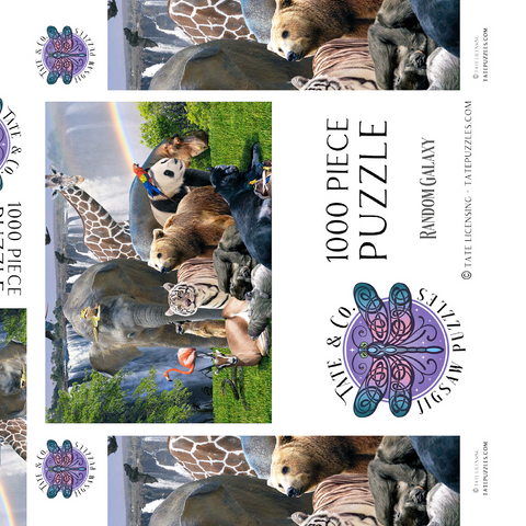 Darstellung des Puzzle Motivs African Animals Waterfall - Random Galaxy African Animals Waterfall - Random Galaxy 1000 Puzzle Schachtel 3D Modell