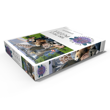 Darstellung des Puzzle Motivs African Animals Waterfall - Random Galaxy 500 Puzzle Schachtel Ansicht1