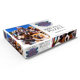 Darstellung des Puzzle Motivs Dog Selfie, Pet Dogs - Random Galaxy - Puzzleteile: 1000