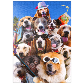Darstellung des Puzzle-Motivs Dog Selfie, Pet Dogs - Random Galaxy – Puzzleteile: 500