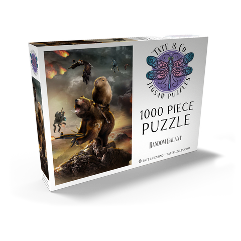 Darstellung des Puzzle Motivs Capybara Riding Bear, Post-Apocalypse Survival, Random Galaxy Capybara Riding Bear, Post-Apocalypse Survival, Random Galaxy 1000 Puzzle Schachtel Ansicht2