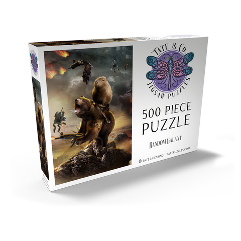 Darstellung des Puzzle Motivs Capybara Riding Bear, Post-Apocalypse Survival, Random Galaxy Capybara Riding Bear, Post-Apocalypse Survival, Random Galaxy 500 Puzzle Schachtel Ansicht2