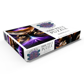 Alternative Darstellung des Puzzle-Motivs Sorceress and Crescent Moon, Celestial Witch - Random Galaxy – Puzzleteile: 1000