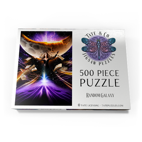Darstellung des Puzzle Motivs Sorceress and Crescent Moon, Celestial Witch - Random Galaxy Sorceress and Crescent Moon, Celestial Witch - Random Galaxy 500 Puzzle Schachtel Ansicht3