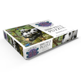 Darstellung des Puzzle Motivs Panda Selfie, Pandas - Random Galaxy - Puzzleteile: 1000