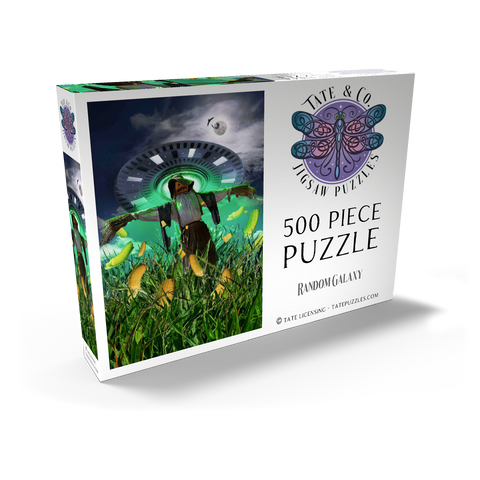 Darstellung des Puzzle Motivs UFO Scarecrow in Corn Field - Random Galaxy UFO Scarecrow in Corn Field - Random Galaxy 500 Puzzle Schachtel Ansicht2