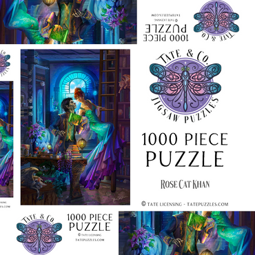 Darstellung des Puzzle Motivs Found It! - Rose Cat Khan 1000 Puzzle Schachtel 3D Modell