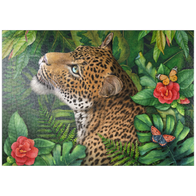 Darstellung des Puzzle-Motivs Leopard’s Gaze Wildlife - Laurie Prindle – Puzzleteile: 1000