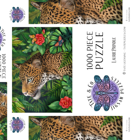Darstellung des Puzzle Motivs Leopard’s Gaze Wildlife - Laurie Prindle Leopard’s Gaze Wildlife - Laurie Prindle 1000 Puzzle Schachtel 3D Modell