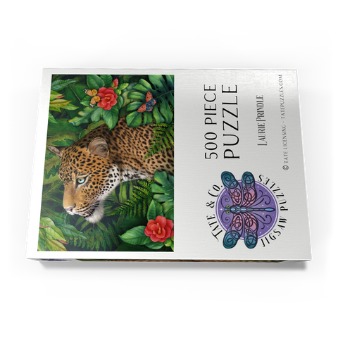 Darstellung des Puzzle Motivs Leopard’s Gaze Wildlife - Laurie Prindle Leopard’s Gaze Wildlife - Laurie Prindle 500 Puzzle Schachtel Ansicht3
