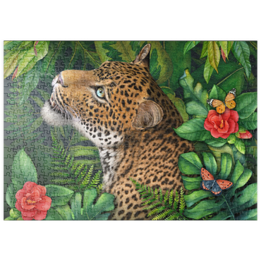 Darstellung des Puzzle Motivs puzzleplate Leopard’s Gaze Wildlife - Laurie Prindle 500 Puzzle