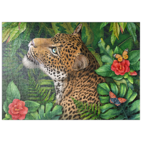 Darstellung des Puzzle Motivs Leopard’s Gaze Wildlife - Laurie Prindle - Puzzleteile: 500