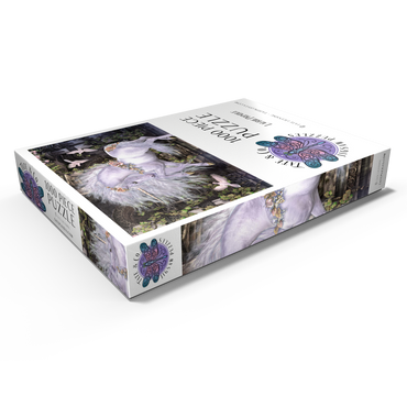 Darstellung des Puzzle Motivs Gwenvael Fantasy Unicorn - Laurie Prindle 1000 Puzzle Schachtel Ansicht1
